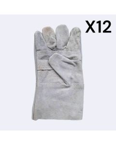 ถุงมือหนังท้อง กันความร้อนยาว 12" ฝ่ามือไร้รอยต่อ split palm and back Gloves 12” ASGUARD