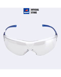 ASGUARD SG18 แว่นตาเซฟตี้ เคลือบสารกันรอย เลนส์ใส แว่นตานิรภัย กันสารเคมี กันลม ฝุ่น ขาปรับได้ ป้องกันแสง UV400 (1 ชิ้น)