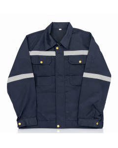 เสื้อแจ็คเก็ตช่างสีกรม น้ำเงิน แดง ส้ม เทา ผ้าคอมทวิว กระดุมทองเหลือง กันสะเก็ดไฟ พร้อมสะท้อนแสง