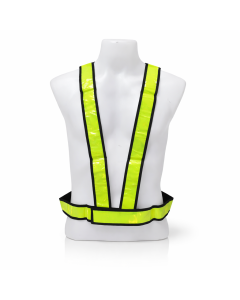 เสื้อกั๊กสะท้อนแสง เสื้อจราจร ความปลอดภัย ขนาด 2 นิ้ว เขียว