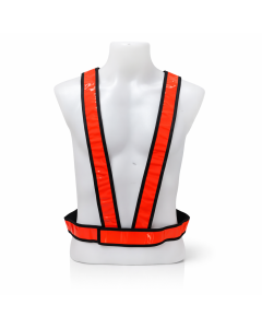 เสื้อกั๊กสะท้อนแสง เสื้อจราจร ความปลอดภัย ขนาด 2 นิ้ว ส้ม