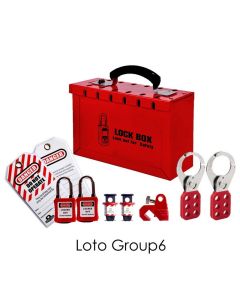 Lockout Tagout Set Group6 Safety Lockbox Lockout Tagout Set Group6 กล่องล็อคนิรภัย